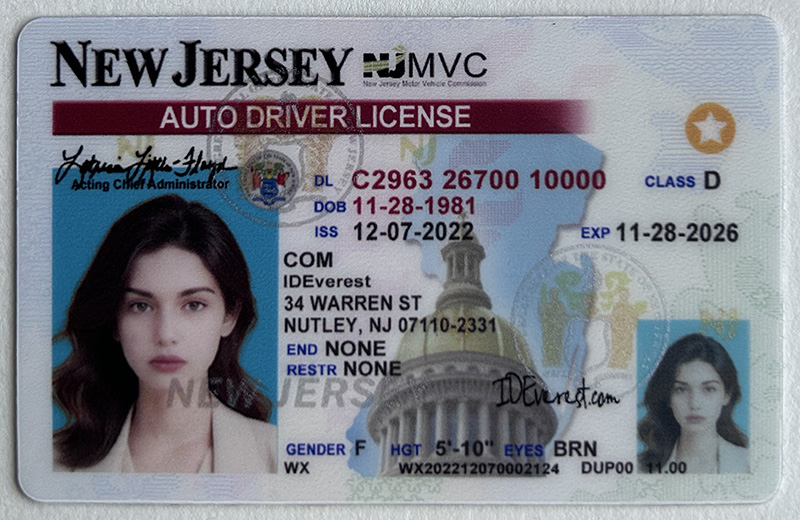 New Jersey Fake ID